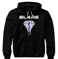 a black hoodie with a diamond on it